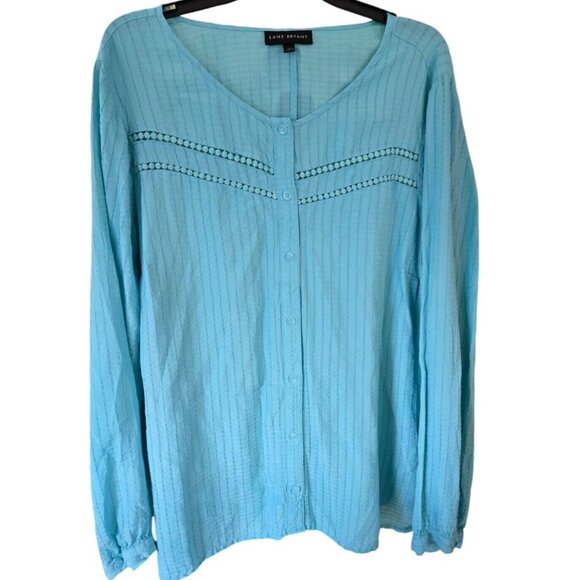 Lane Bryant No Peek Blouse Size 24 - Picture 1 of 7